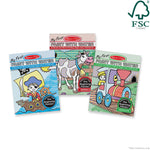 Melissa & Doug My First Paint with Water Activity Books Set - Animals, Vehicles, and Pirates - FSC Certified