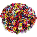 350 PCS Multicolor Cotton Hair Ties – Small Baby Hair Elastics for Kids and Girls, No Crease Finger Ponytail Holders (20 Colors)