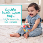 Infantino BFF Friendship Baby Teether – Soft Silicone Baby Teething Toy with Textures, Bright Colors, and Easy-Grip Design