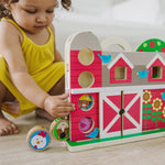 Melissa & Doug GO Tots Wooden Barnyard Tumble with 4 Disks - FSC Certified