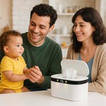 Weegeeks Portable Baby Wipe Warmer - USB-Powered, (40°C/104°F to 60°C/140°F) Adjustable Heating, Ultra-Quiet & 0.4kg Lightweight for Travel