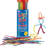 Wikki Stix for Doodlers - Kid's Travel Essential: Portable Creativity On-The-Go! Pack of 24 Wikki Stix in Neon and Primary Colors. Made in USA ! 3 & Up.