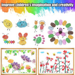 7" Large Ink Pads for Kids - Handprint Footprint Size Rainbow Stamps Pad, Safe & Washable Ink Pad for Fingerprint Painting Card Making Stamp Crafting Paper Wood Fabric Scrapbook Kids Birthday Gifts
