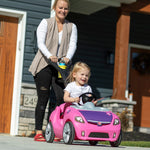 Step2 Whisper Ride II Kids Push Cars, Ride On Car, Seat Belt, Horn, Toddlers Ages 1.5 – 4 Years Old, Max Weight 50 lbs., Quick Storage, Stroller Substitute, Pink
