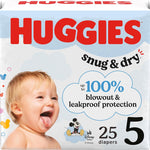 Huggies Size 1 Diapers, Snug & Dry Newborn Diapers, Size 1 (8-14 lbs), 128 Count, Packaging May Vary