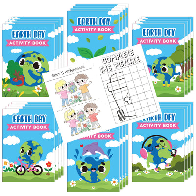 Summer Activity Books for Kids - 24Pcs Coloring Fruits Books Set Bulk Summer Tropical Search Mazes Word Scramble Games Mini Books for Party Goodie Bags Stuffers School Classroom Favors