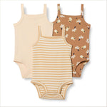 Amazon Essentials Baby Girls' Sleeveless Bodysuits, Pack of 3