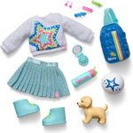 American Girl, AG Sisters Jozette Doll, with Blue Eyes, Long Wavy Blonde Hair with Blue Highlights, 14.5", Ages 4+