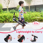 TONBUX Scooters for Kids 5-12, Kids Scooter with Cool Light Up Stem, Wheels, and Deck, 4 Level Adjustable Height Kick Scooter, Foldable and Lightweight Scooter for Kid 8-12, Black