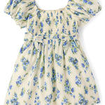The Children's Place,Baby-Girls,and Toddler Puff Sleeve DressFloral Blue Bows,5 Years