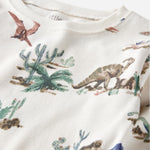 little planet by carter's Boy 2-piece Pajamas made with Organic Cotton, Dino, 7