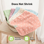 KeaBabies Cotton Muslin Burp Cloths Baby Boy, Girl - 5-Pack Soft & Absorbent Burping Cloth for Babies, Large Baby Towels & Washcloths for Newborn, Spit Up Rags, No Shrink, 20x10" (Wild Bloom)