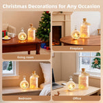 Christmas Night Light, 17.5oz Mason Jar Lantern with LED Light Ornament, 2-in-1 Christmas Decorations for Home, Birthday Gift for Women and Friend, Festive Home Decor