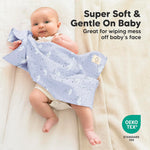 Organic Burp Cloths Baby Boy, Girl - 6-Pack Large 100% Cotton Burping Cloths for Babies, Spit Up Rags, Super Absorbent, Ultra Soft Newborn Rag,Gender Neutral,Machine Washable,Durable(Constellation)