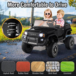 Costzon 24V 2 Seater Ride on Car for Kids, 4WD/2WD Switchable Licensed Toyota LC250 Ride on Truck w/Remote, Shovel, Music & Sounds, Electric Vehicle w/4-Wheel Spring Suspension for Ages 3+ (Black)