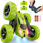 Remote Control Car, RC Cars Toys for Kids Ages 6-12, 4WD Stunt Car with LED Lights & 360° Flips, 2.4GHz, Upgraded USB-C Modular Batteries, 8-10 Year Old Boys Birthday Gift 1-Blue