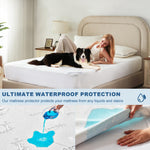 Waterproof Full Size Mattress Protector, Mattress Pad Fitted 6-15" Deep Pocket, 3D Air Fabric Soft Double Bed Mattress Cover Noiseless Washable for College Dorm