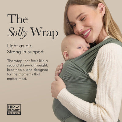 Solly Baby Wrap, Buttery-Soft Baby Carrier Newborn to Toddler 8-25 Lbs., Lightweight & Hands-Free Sling Wrap, Breathable Carrier, Baby Wearing & Postpartum Essential, Mother's Day Essential, Spelt