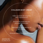 Advanced Clinicals Collagen Firming Cream + Green Coffee Bean Oil Cellulite Body Lotion Moisturizer Skin Care Set, Anti Aging Firming & Tightening Dry Skin Rescue Face & Body Cream Set, 16oz (2-Pack)