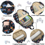 CAMTOP Kids Backpack for Boys, Preschool Toddler Backpack Kindergarten School Bookbag for Age 3-8(Monster Truck)