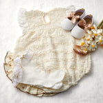Golray Wooden Baby Gift Basket Newborn Girls Baby Shower Gifts Cloth Set with Bodysuit/Soft Shoes/Socks/Blanket/Bib/Headband/Wood Milestone, New Born Baby Girl Clothes Gender Reveal Gift Stuff