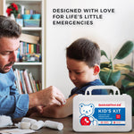 Kids First Aid Kit for Home/Business, Mini Travel First Aid Kit | HSA/FSA Eligible Emergency Kit | Small First Aid Kit for Car | Camping First Aid Kit Hiking | Survival Medical Kit – 145 Pcs