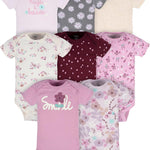 Gerber baby-girls 8-pack Short Sleeve Onesies Bodysuits