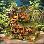 Foyucool DIY Miniature House Kits, Tiny House Kit, Doll House Kits for Adults to Building, Unique Gift for Birthday Mothers Day, Castle Forest Adventure
