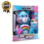 Care Bears Sequin Plush, Cheer Bear Plushie for Ages 4+ Perfect Stuffed Animal, Super Soft and Cuddly – Good for Girls and Boys, Employees, Collectors, Great Valentines Day Gift for Kids