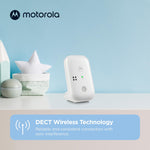 Motorola Nursery Baby Monitor, 1000ft Range PIP10 Audio Only, No WiFi Needed, Cry Detection, Alert Light, Portable Parent Unit for Easy Monitoring