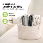 Organic Burp Cloths Baby Boy, Girl - 6-Pack Large 100% Cotton Burping Cloths for Babies, Spit Up Rags, Super Absorbent, Ultra Soft Newborn Rag, Gender Neutral, Machine Washable, Durable (Nordic)