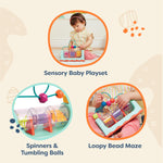 B. toys- B. baby- Bead Maze- Baby Activity Station – Developmental Interactive Baby Toy – Balls, Spinners – Sensory Toys for Babies –Spin, Rattle & Roll- 6 Months +t