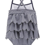 Carter's Baby Girl's Two-Piece Swimsuit Swimwear, Blue Stripe, 12 Months