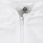 Gerber Baby Girls Toddler Zipper Hoodie Terry Swimsuit Cover Up, White, 0-3 Months