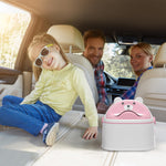 3-in-1 Potty Training Toilet, Portable Potty, Potty Training Seat and Toddler Step Stool, Easy Setup and Clean, Anti-Slip Toddler Potty Trainer for Boy Girl,Pink