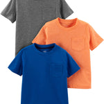 Simple Joys by Carter's Baby Boys' 3-Pack Solid Pocket Short-Sleeve Tee Shirts