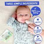 Jack N' Jill Baby Gum & Tooth Wipes - Natural & Safe, Contains only Water & Xylitol, Soft Cotton, Free from Fluoride & Sugar, Baby Mouth Wipes - 25 Count, Individually Wrapped