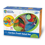 Learning Resources New Sprouts Garden Fresh Salad Set - 38 Pieces, Ages 18+ Months, Pretend Play Food for Toddlers, Kitchen Toys