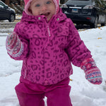 N'Ice Caps Baby Toddler Mittens Kids 2 Pairs Fleece Gloves Winter Warm Sherpa Lined Pack (Pink/Fuchsia Pack - Infant No Thumbs, 6-18 Months)