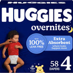 Huggies Size 3 Overnites Baby Diapers: Overnight Diapers, Size 3 (16-28 lbs), 132 Ct (2 Packs of 66), Packaging May Vary