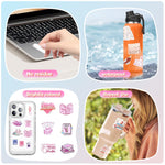 Eoaod 200 PCS Book Stickers for Kindle, Bookish Sticker Pack for Laptop, Journal, Ebook Readers, Cute Vinyl Decals for Book Lovers, Booktok, Water Bottles, Waterproof & Durable, Romance