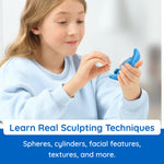 Fat Brain Toys Hey Clay Animals, Air Dry Clay Kit with Interactive App for Kids & Tweens, Modeling Clay and Crafts Set