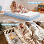 Vomiliku Crib Mattress Dual Sided Memory Foam Baby Toddler Bed Mattress, 52" x 27.6" x 5.5" Soft Breathable Mattresses