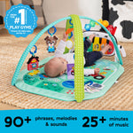 Baby Einstein Farm Explorers 4-in-1 Kickin’ Tunes Musical Meadow Music & Language Discovery Gym, Ages 0 Months and Up