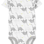 Simple Joys by Carter's Baby 6-pack Short-sleeve Embellished Bodysuit, black/white, 0-3 Months