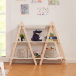 Babyletto Dottie Bookcase in White and Washed Natural