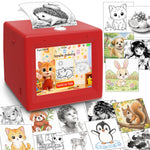 AI Mini Sticker Printer Toy for Kids - Interactive Voice Controlled Portable Thermal Inkless Sticker Maker Machine for DIY Arts and Crafts, 3 4 5 6 7 8 9 10 11 12 Year old Kid Christmas Birthday Gifts