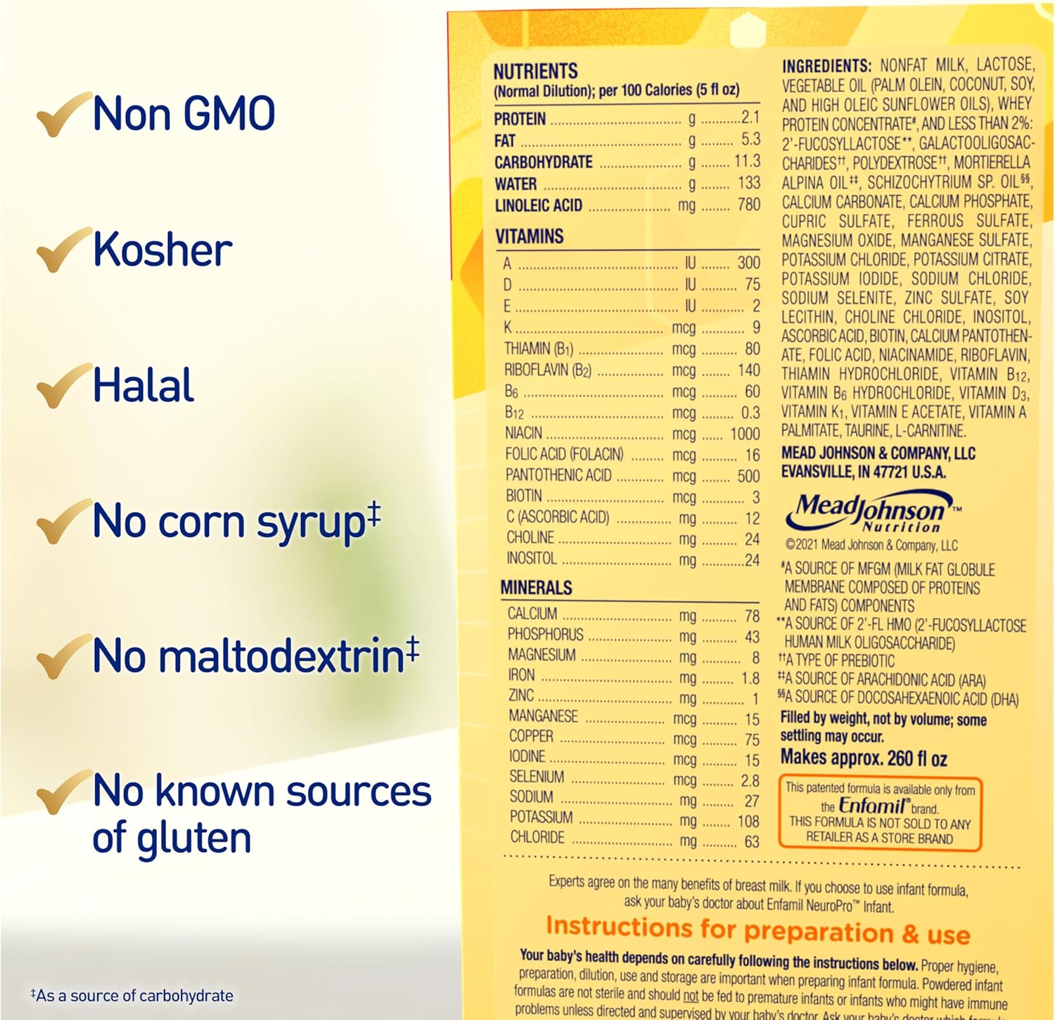 Enfamil NeuroPro Baby Formula, MFGM* 5-Year Benefit, Expert-Recommended Brain-Building Omega-3 DHA, Exclusive Immune Supporting HuMO6 Blend, Infant Formula Powder, Baby Milk, 36.4 Oz (Pack of 4)