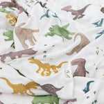 Little Unicorn Premium Stretch Knit Swaddle Blanket | Super Soft with Optimal Stretch & Breathability for swaddling (Dino Pals)