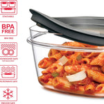 Rubbermaid 28-Piece Clear/Grey Food Storage Containers, Premium Snap Bases, and Various Size Lids, Perfect for Meal Prep, Leftovers, and Dishwasher Safe